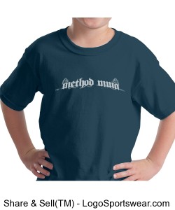 Method Arched Text on Youth Dark Shirts Design Zoom